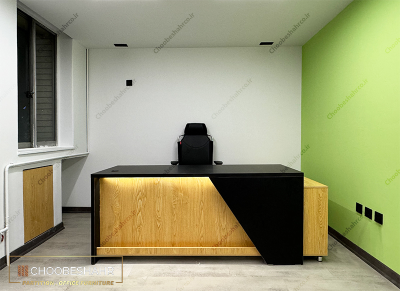 میز مدیریت MD-103 نمونه اجرا شده نما روبرو