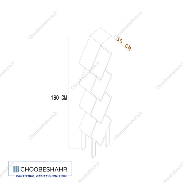 ابعاد و اندازه کتابخانه LIB-103