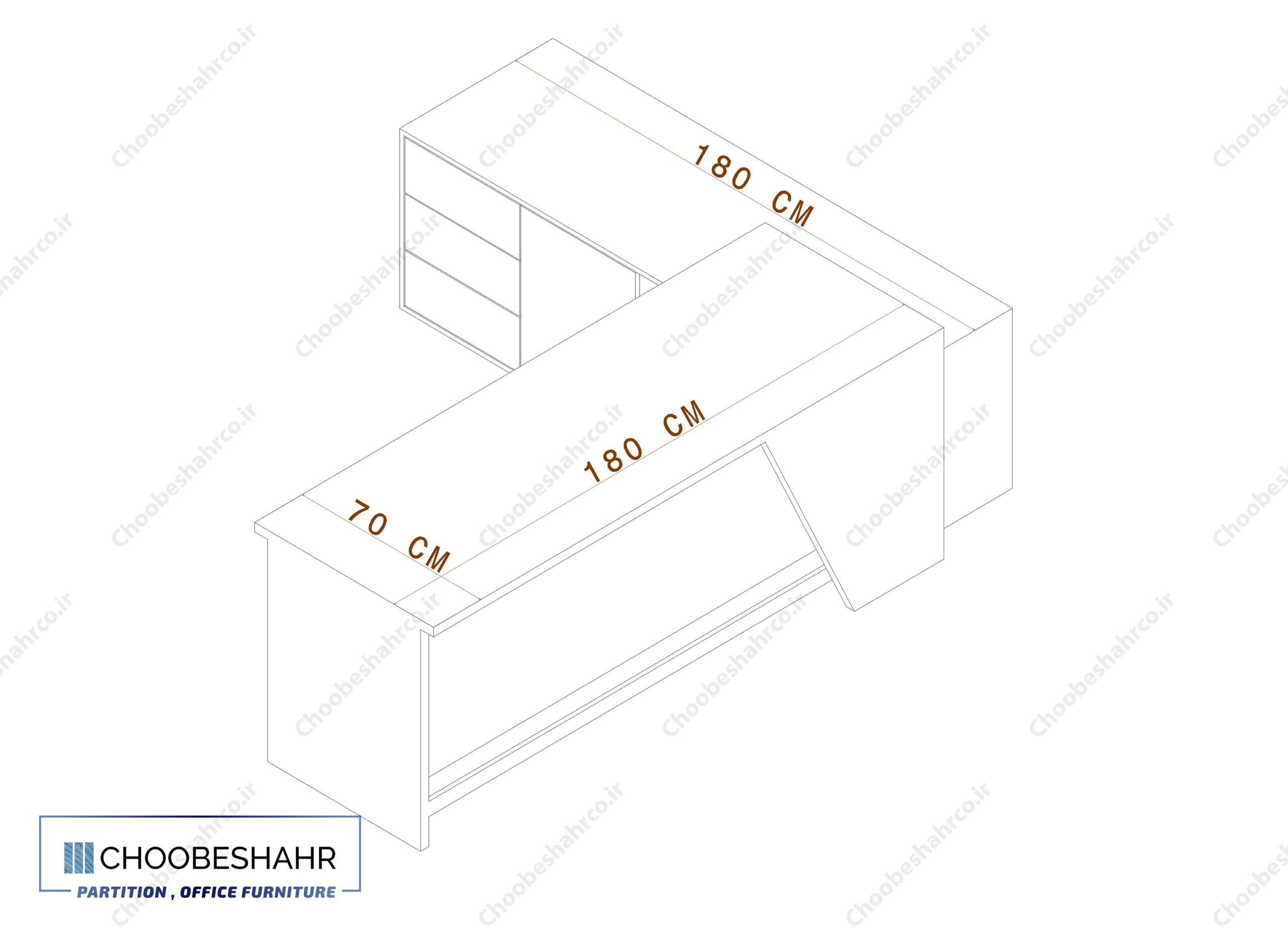 میز مدیریت MD-103 - تصویر 9
