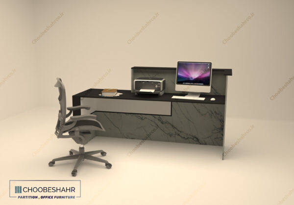 میز منشی-کانتر پذیرش کد RD-101 چوب شهر نمای پشت