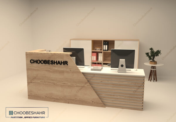 میز منشی-کانتر پذیرش کد RD-105-02 چوب شهر