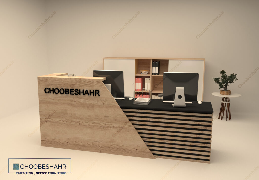 میز منشی-کانتر پذیرش کد RD-105-01 چوب شهر