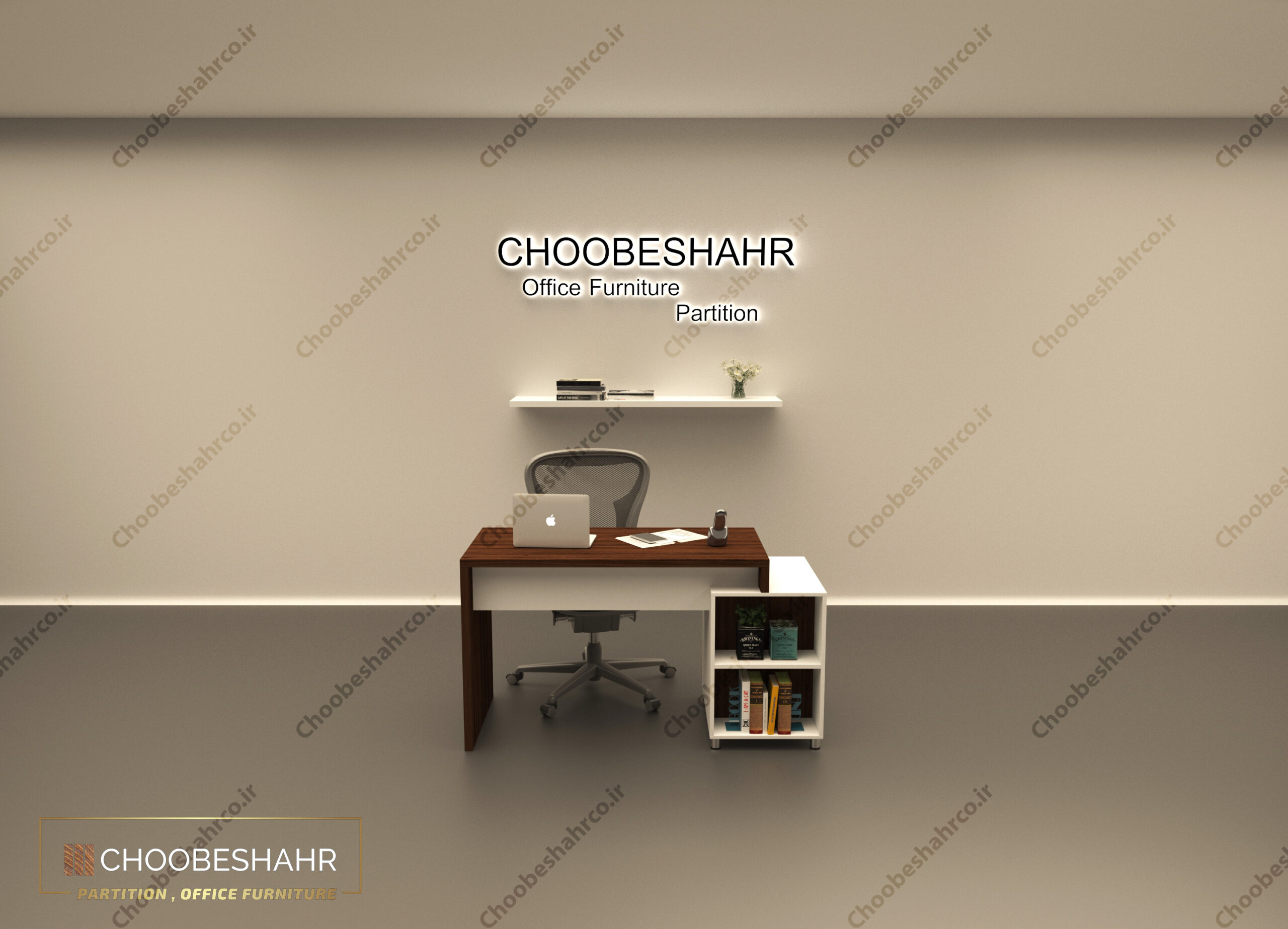 میز کارمندی کد EMD-103-01 چوب شهر