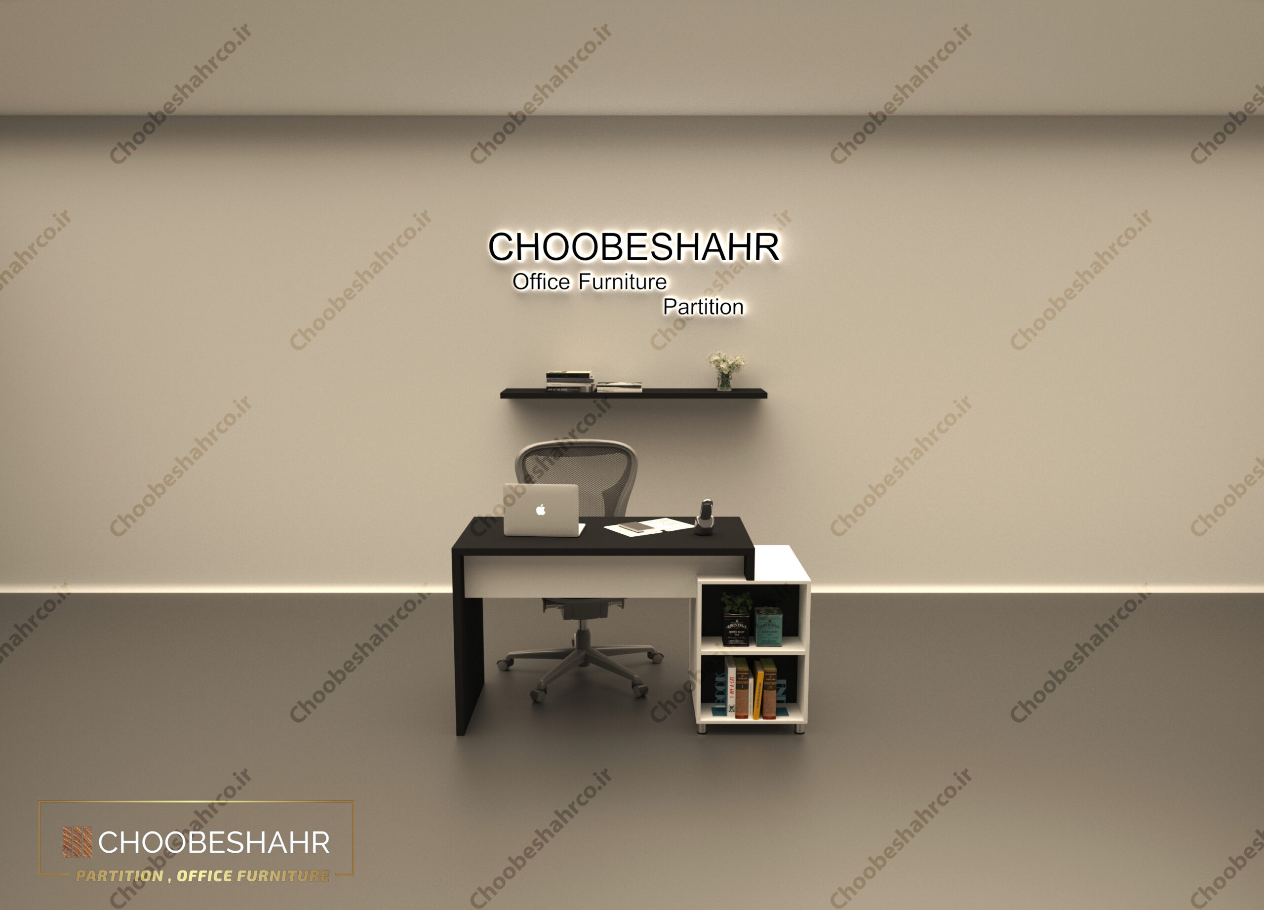 میز کارمندی کد EMD-103-02 چوب شهر