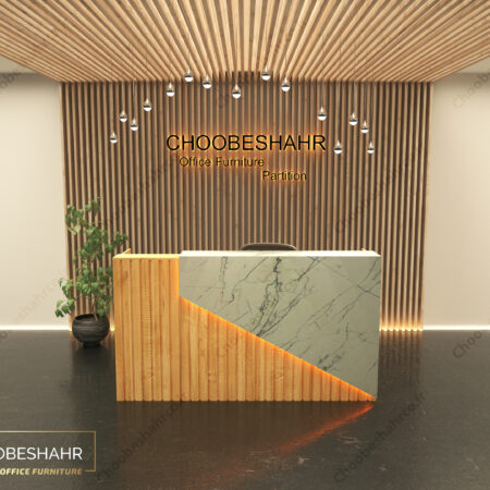 میز منشی-کانتر پذیرش کد RD-120-1 چوب شهر