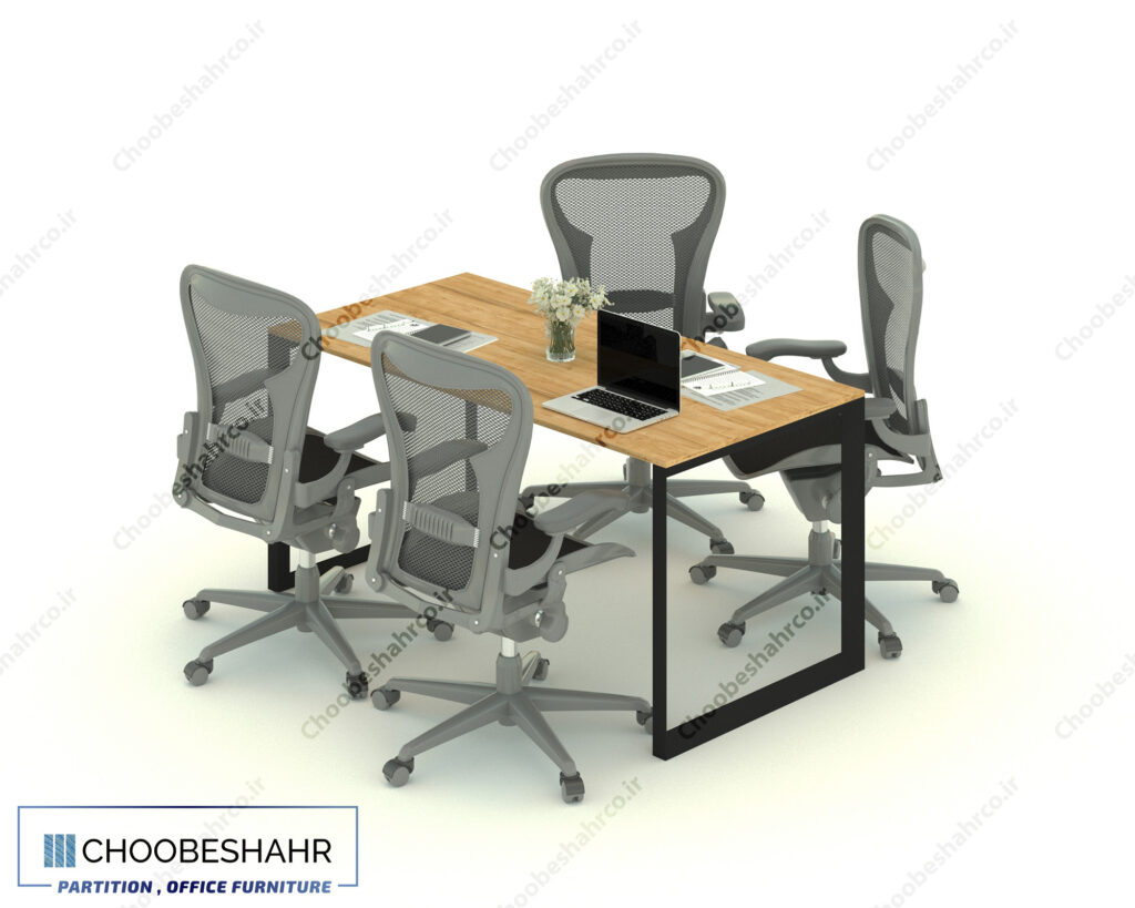 میز کنفرانس چهار نفره پایه فلزی CD-101